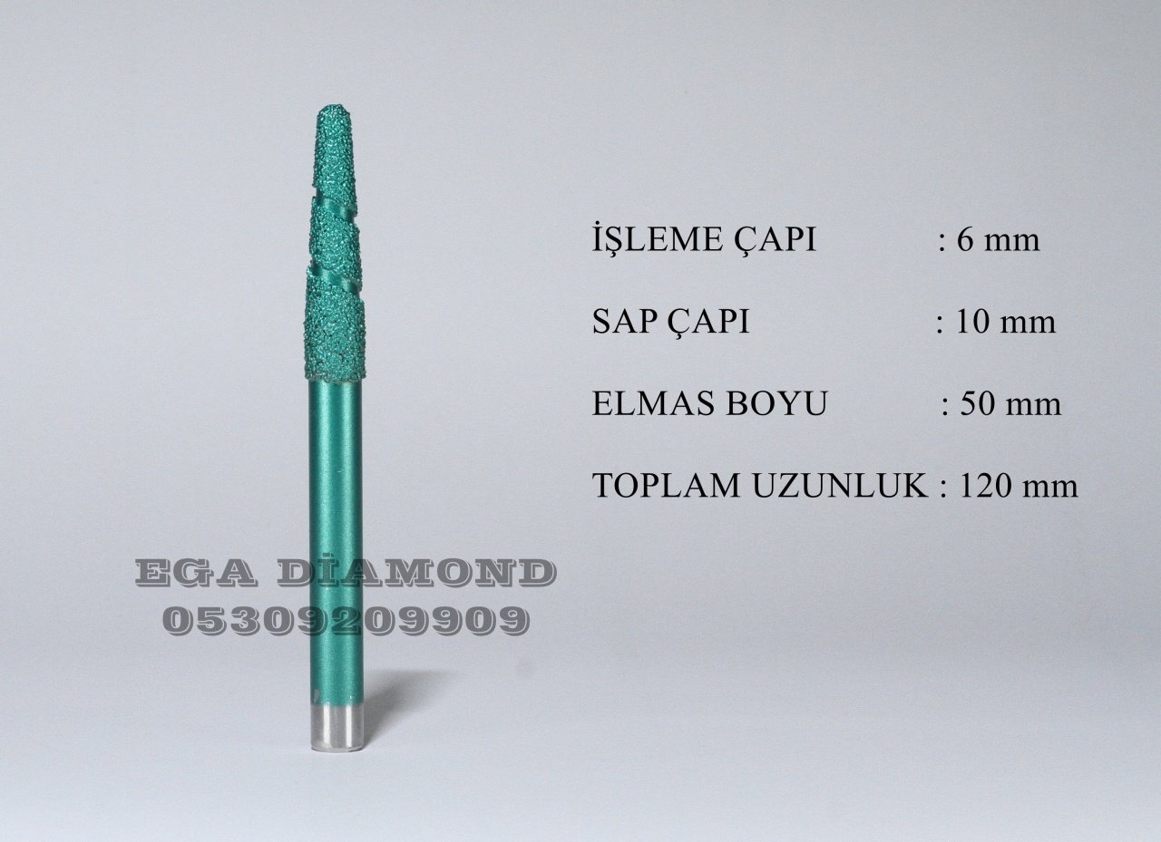 6x50  Konik Mermer Ucu