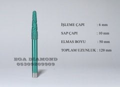 6x50  Konik Mermer Ucu