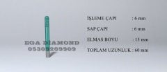 6x15 Küre Mermer Yazı Ucu