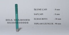 8x30 Düz Mermer Cnc Ucu