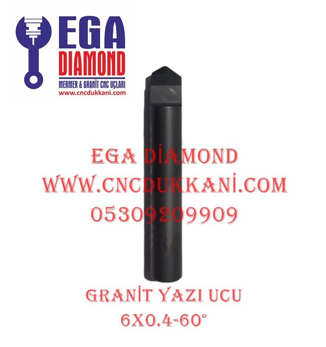 GRANİT YAZI UCU SAP 6 MM 60 DERECE 0.4 MM UÇ ( B SERİ )