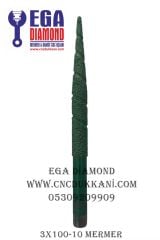 3x100 KONİK MERMER UCU SAP 10 MM ( YEŞİL SERİ )