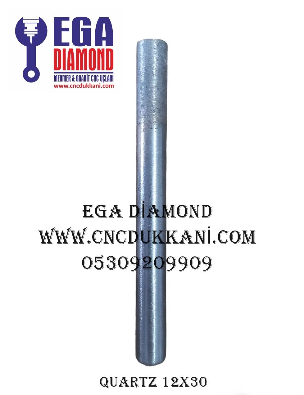 12X30 GRANİT & QUARTZ CNC UCU ( SOKETLİ )