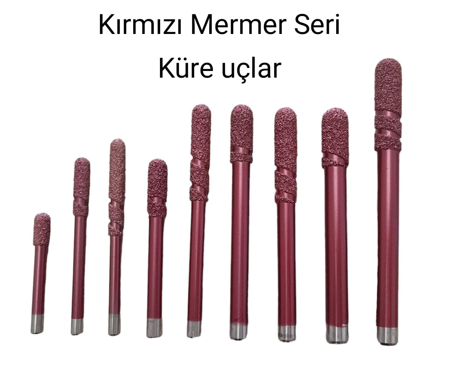 KIRMIZI SERİ KÜRE MERMER UÇLARI