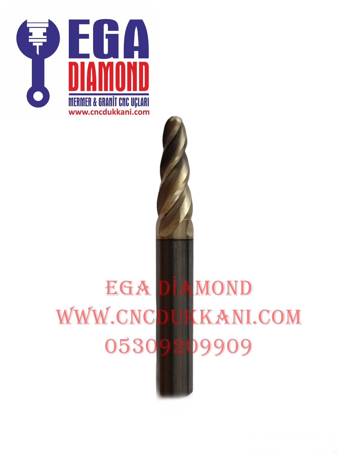 6 MM KONİK KARBÜR UÇ  SAP 10 MM