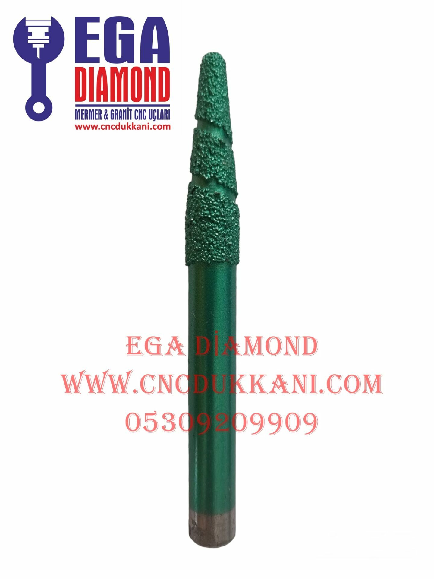 6x50 Konik Mermer Ucu Sap 12 mm  ( YEŞİL SERİ )