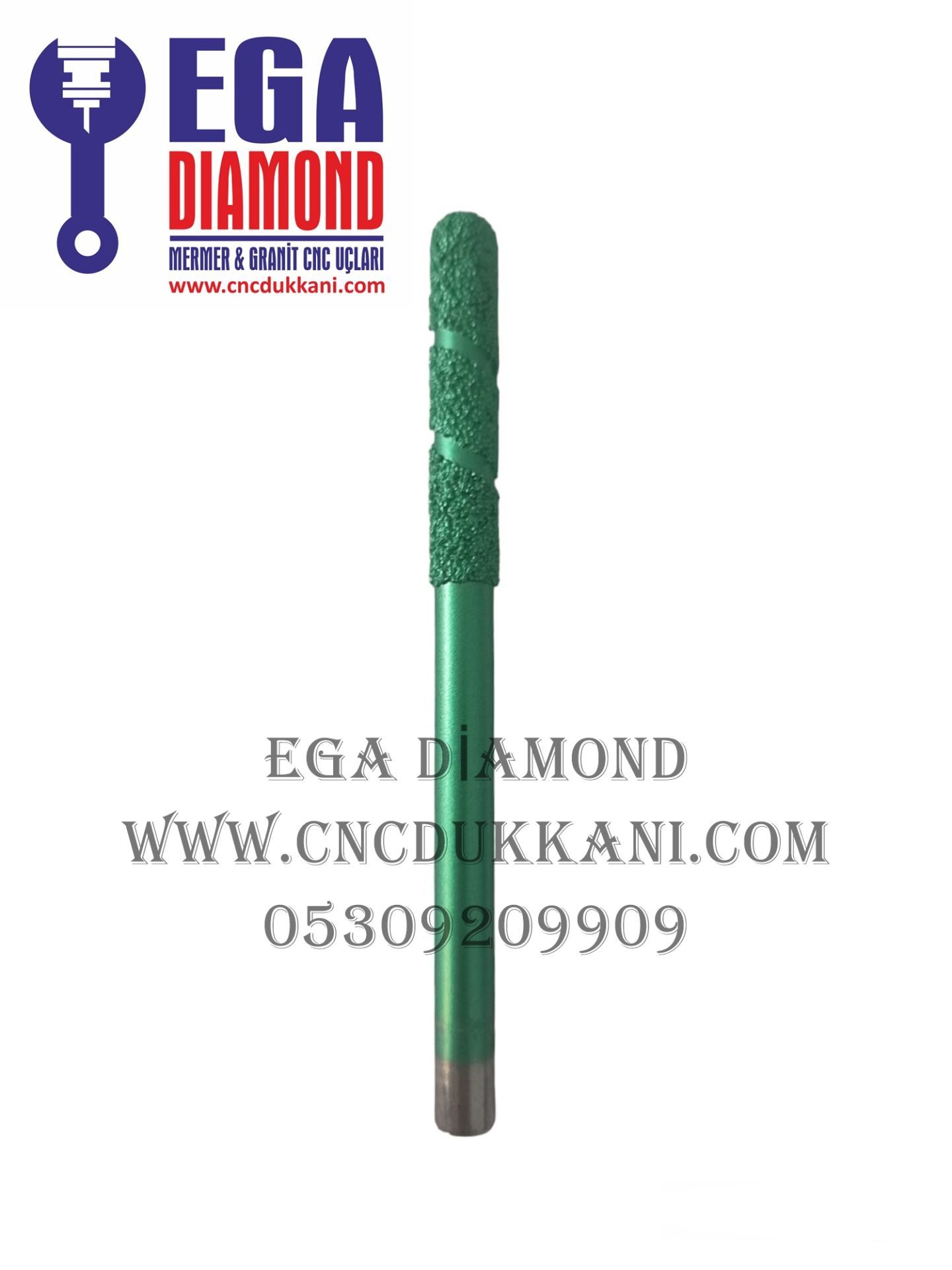 8x50 Küre Mermer Cnc Ucu ( YEŞİL SERİ )
