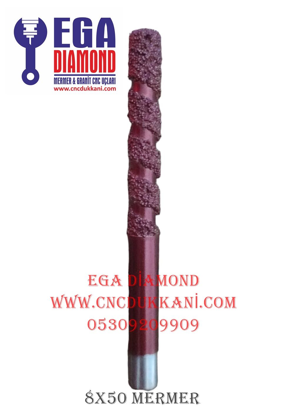 8X50 DÜZ MERMER UCU
