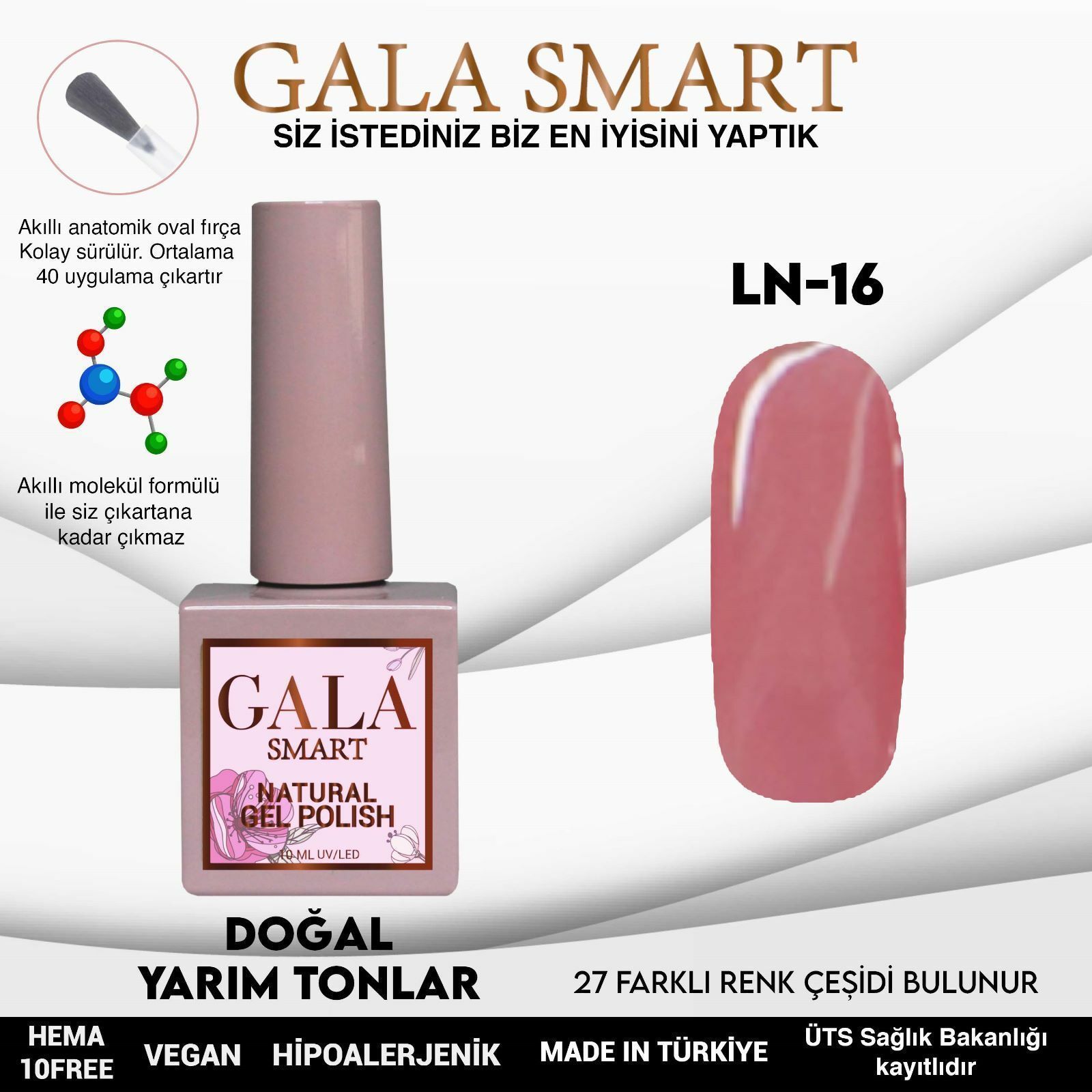 GALA SMART NATURAL KALICI OJE 10 mle LN16