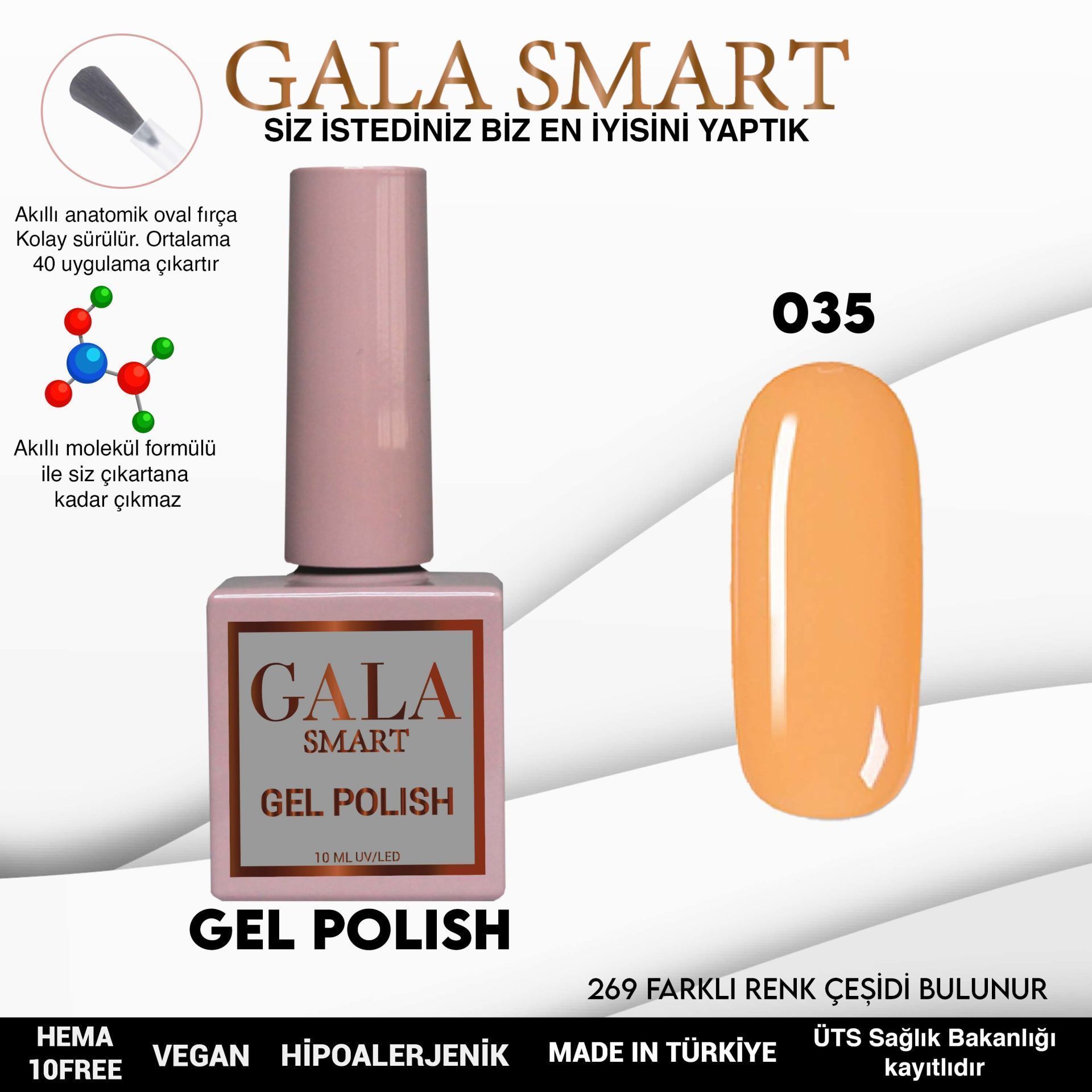 GALA SMART CLASSİC KALICI OJE 10 mle NO:035