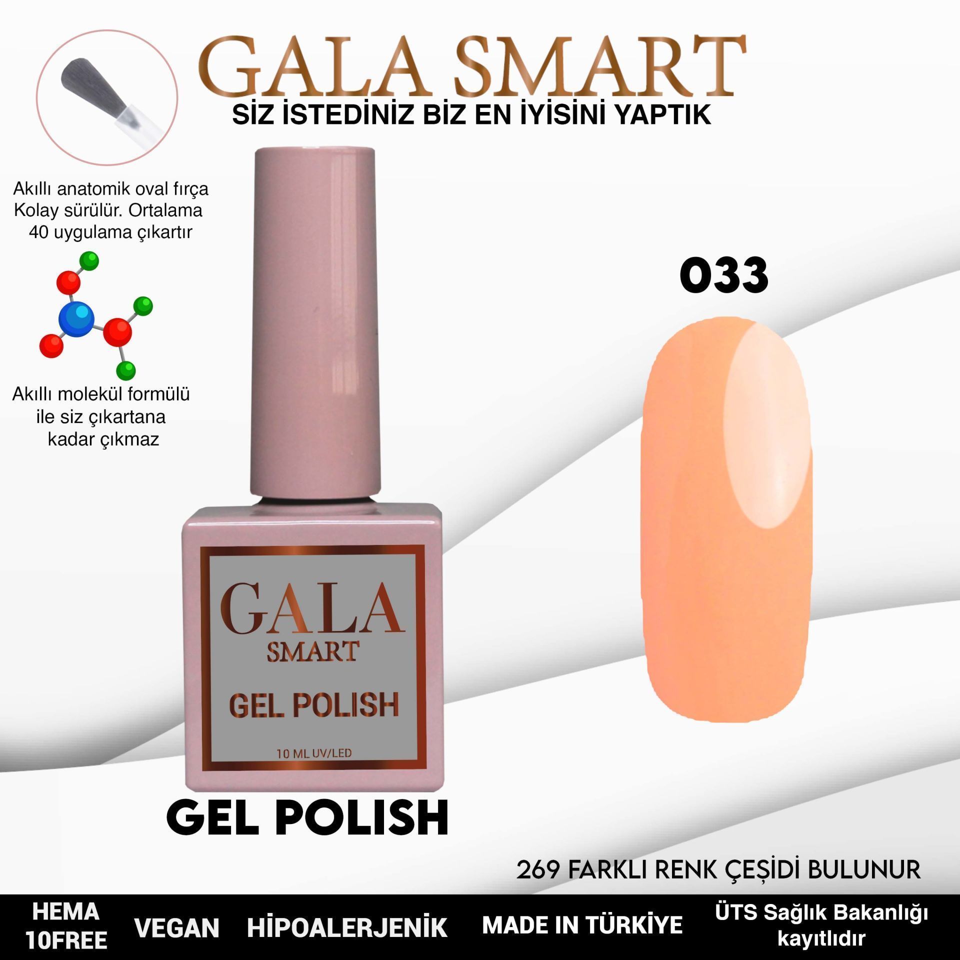 GALA SMART CLASSİC KALICI OJE 10 mle NO:033