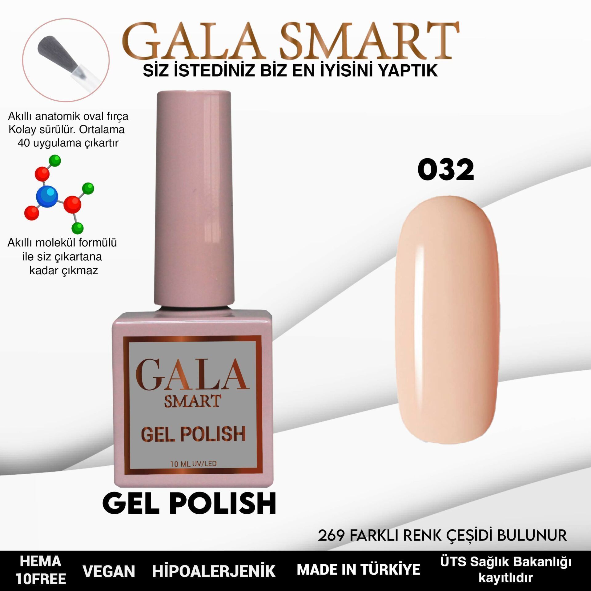 GALA SMART CLASSİC KALICI OJE 10 mle NO:032