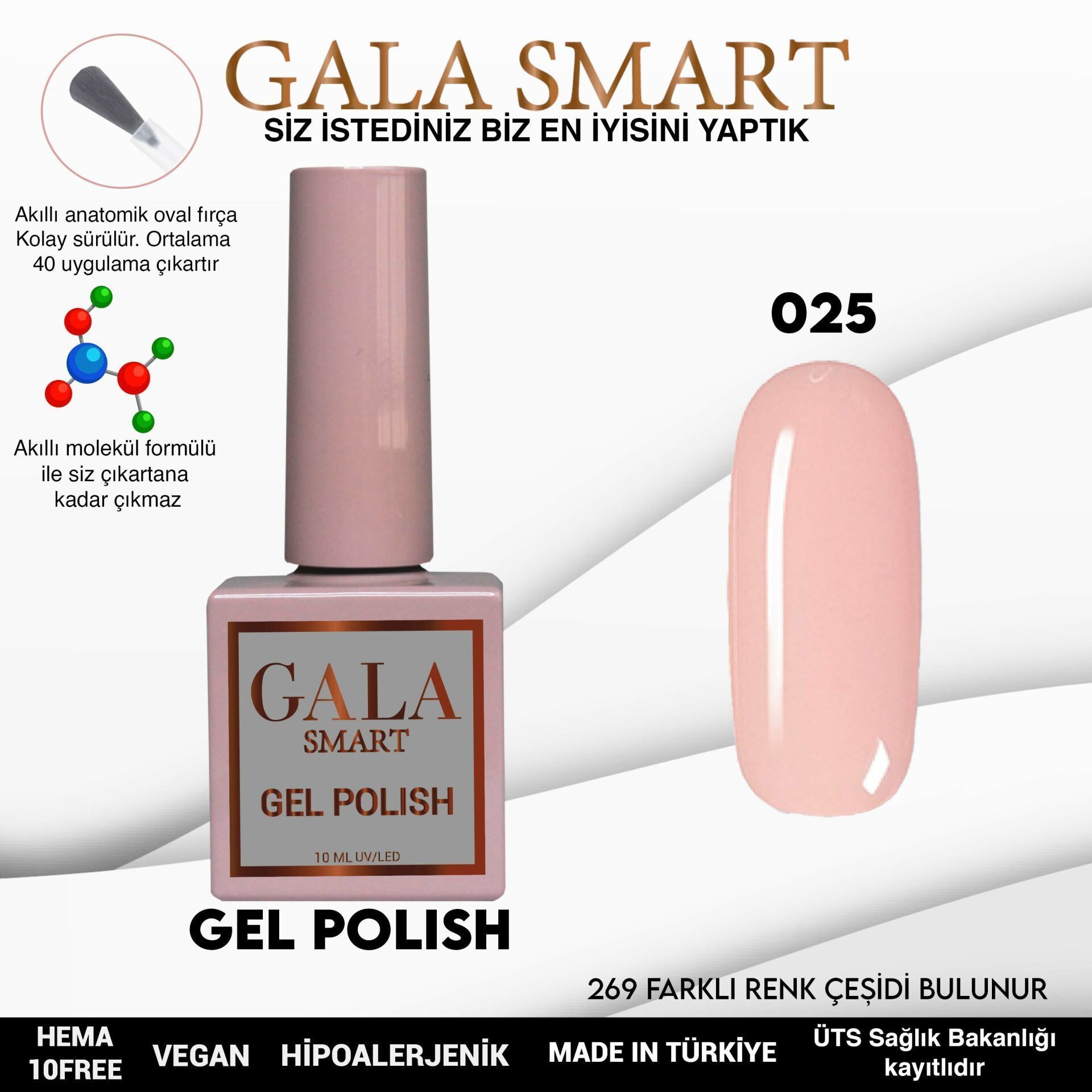 GALA SMART CLASSİC KALICI OJE 10 mle NO:025