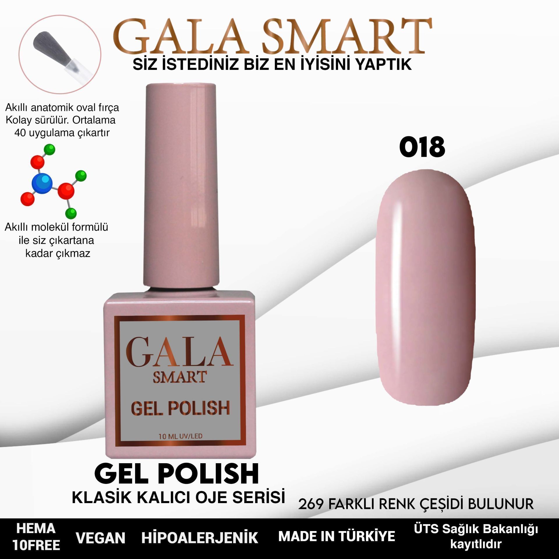 GALA SMART CLASSİC KALICI OJE 10 mle NO:018