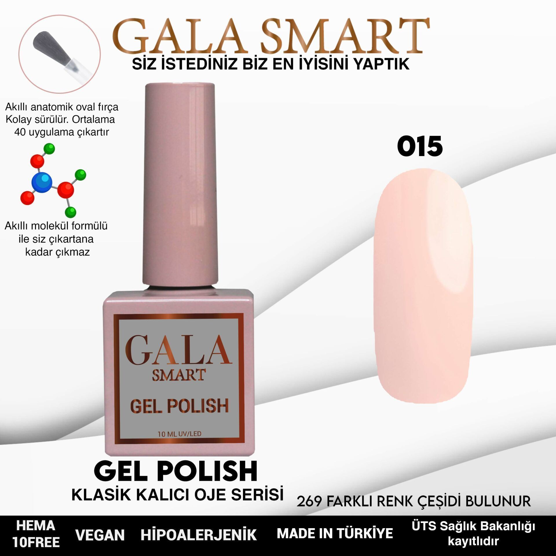 GALA SMART CLASSİC KALICI OJE 10 mle NO:015