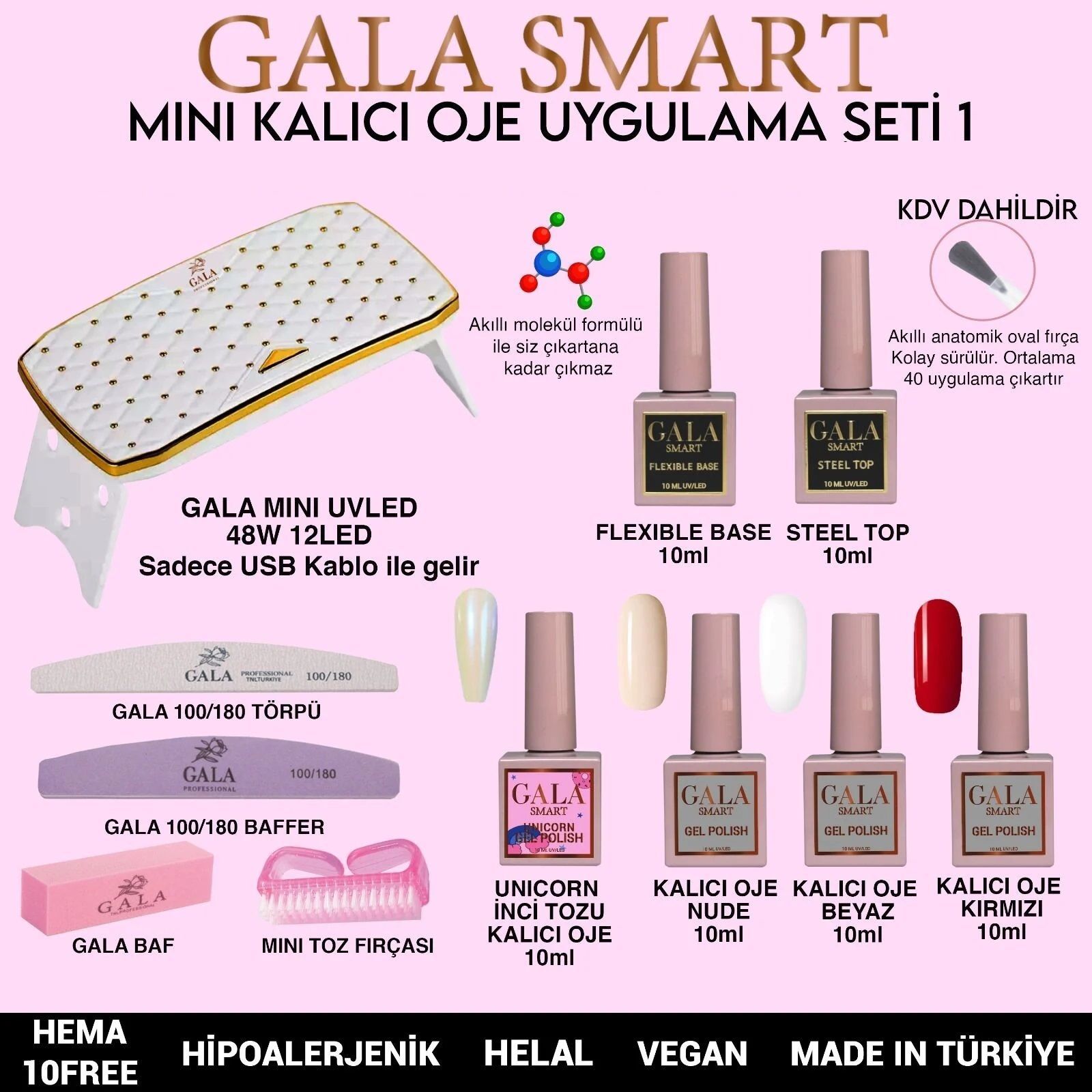 GALA SMART MİNİ KALICI OJE SET 1