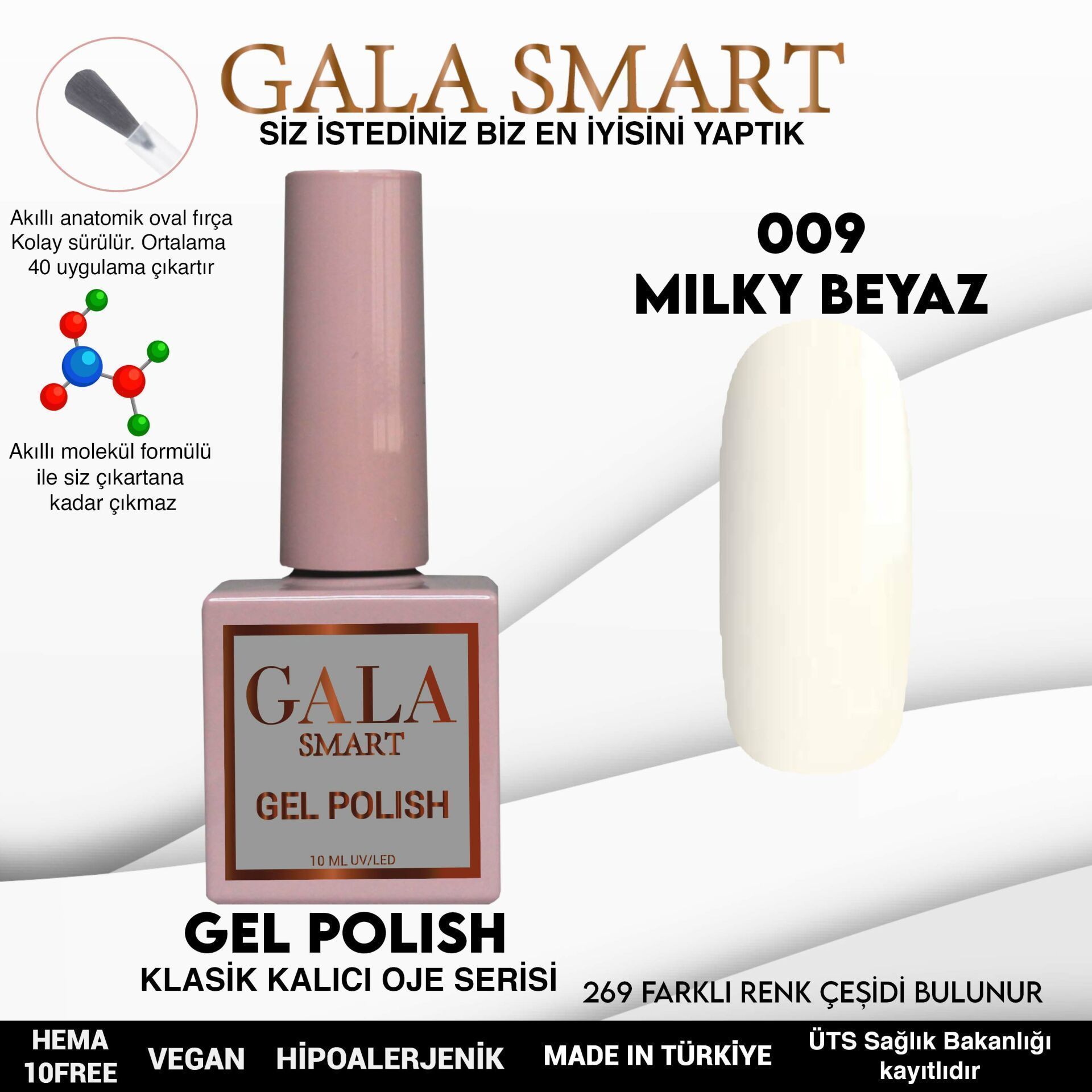 GALA SMART CLASSİC KALICI OJE 10 mle NO:009