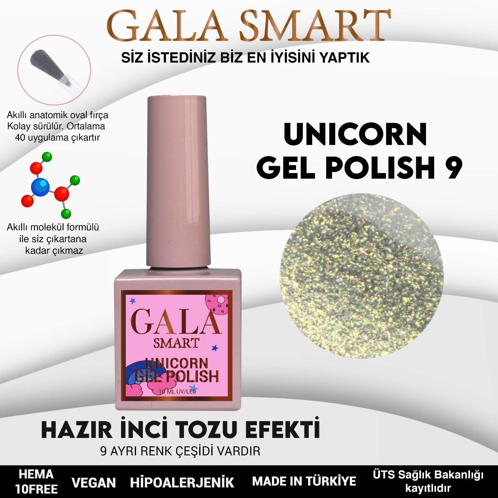 GALA SMART UNİCORN KALICI OJE 10 ml U9