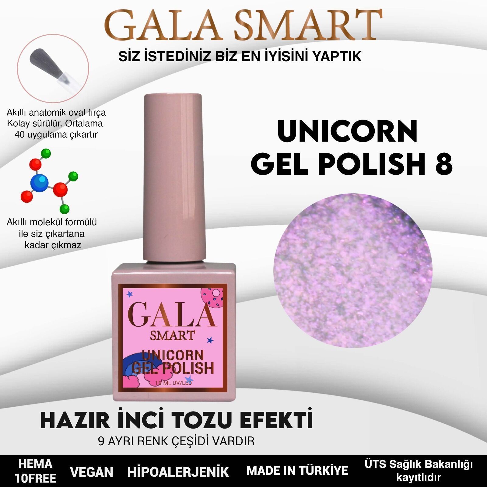 GALA SMART UNİCORN KALICI OJE 10 ml U8