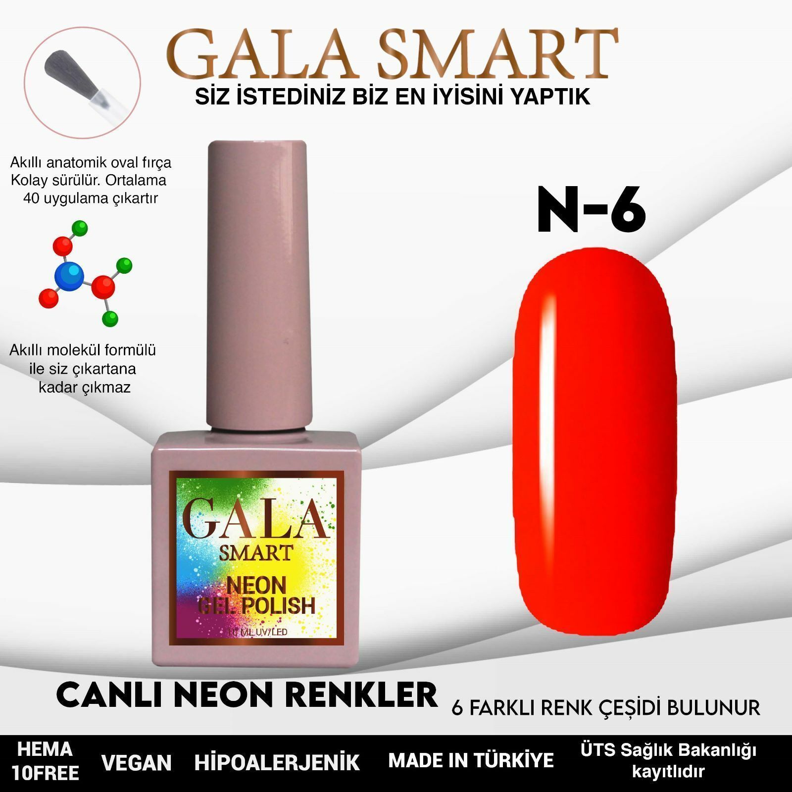 GALA SMART NEON KALICI OJE 10 ml N6