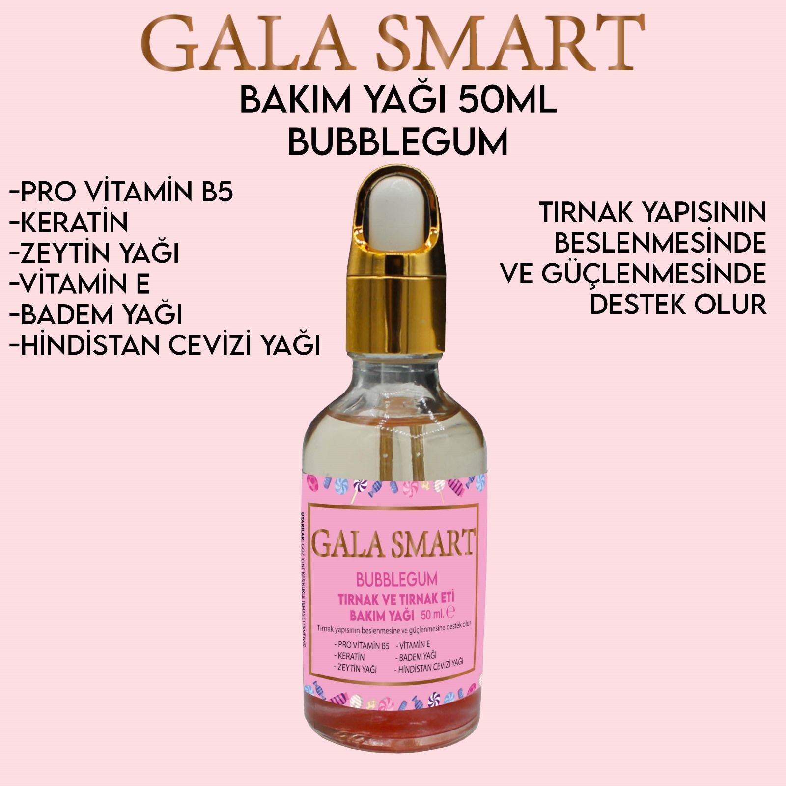 GALA TIRNAK BAKIM YAĞI 50 ML - BUBBLEGUM