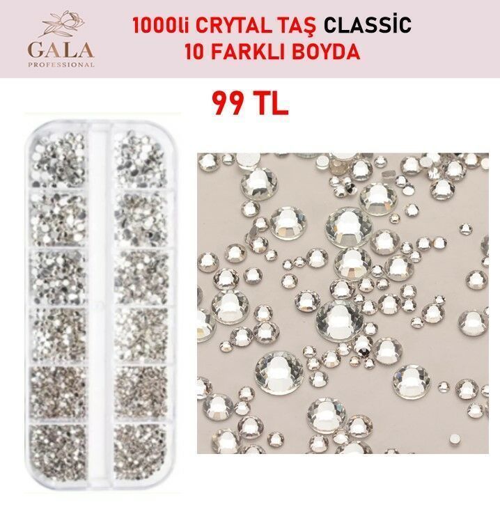 CRYSTAL TAŞ 1000 Lİ 10 FARKLI BOY