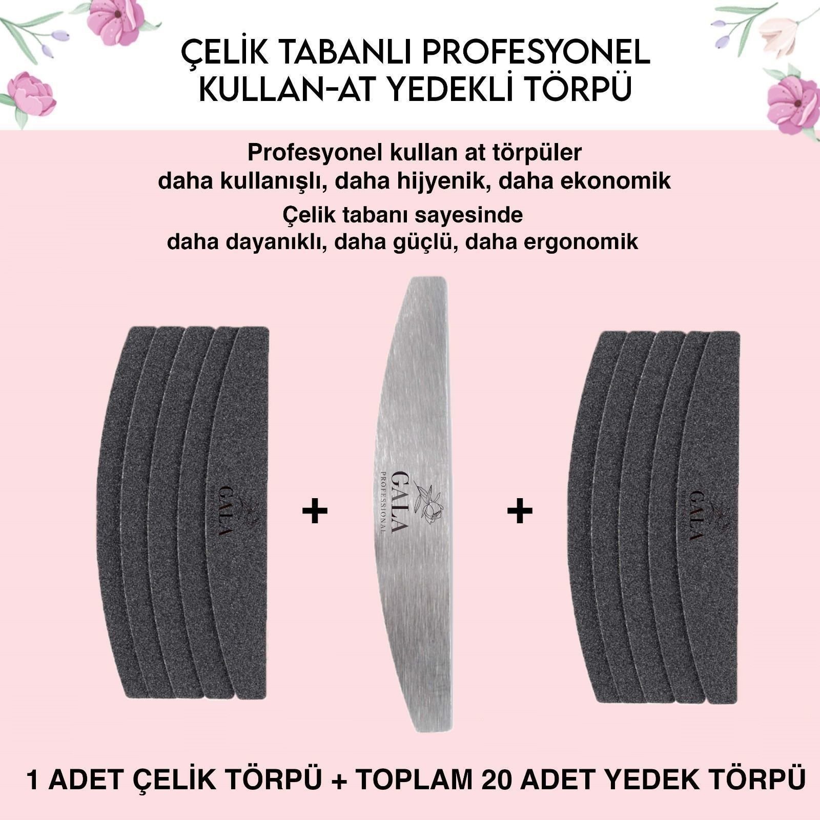 KIVRIMLI ÇELİK TABAN + 20 YEDEK (100 SERTLİK)