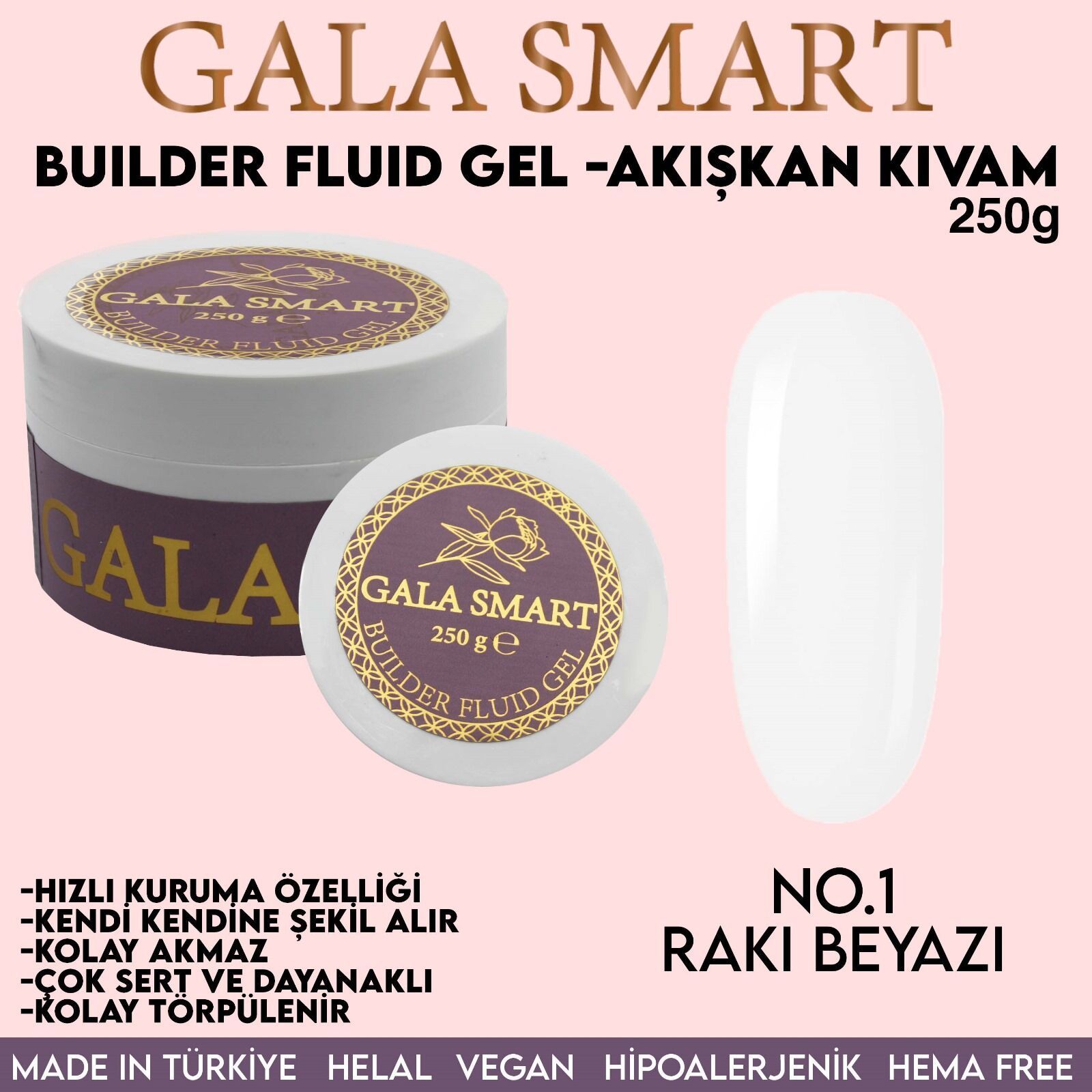 BUİLDER FLUİD GEL 250 G - NO:1 RAKI BEYAZI