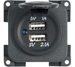 CBE Çift Girişli Kapaklı USB Şarj Soketi MP2USB/G