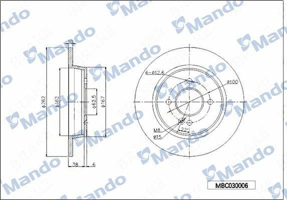 BRAKE DISC REAR 262mm ACCENT BLUE-RIO 2011- BAYON 2021- İ20-STONİC 2015- Set Price