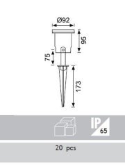 Jupiter JG654 Bahçe Spot Kazıklı Gu10 Duylu