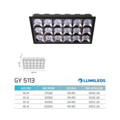 Goya GY 5113 36 W Samsung Led Sıva Altı Power Led Armatür