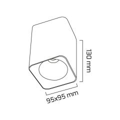 Goya GY 1853 14 Watt Sıva Üstü Spot Triac Dim