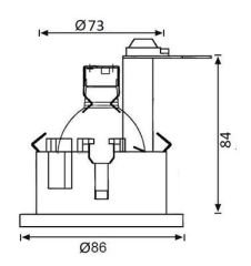 Jupiter JH680 B Camlı Banyo Spot