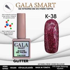 K38 Gala Smart Glitter Kalıcı Oje 10 ml