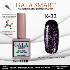 K33 Gala Smart Glitter Kalıcı Oje 10 ml