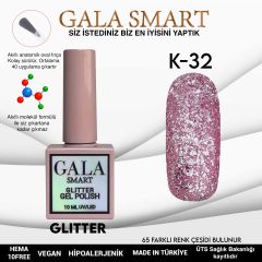 K32 Gala Smart Glitter Kalıcı Oje 10 ml