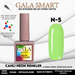 N5 Açık Yeşil Neon Kalıcı Oje 10 ml Gala Smart