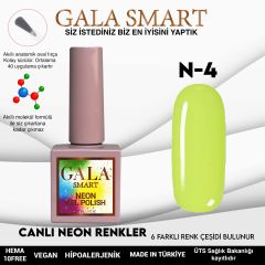 N4 Sarı Neon Kalıcı Oje 10 ml Gala Smart