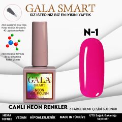 N1 Pembe Neon Kalıcı Oje 10 ml Gala Smart