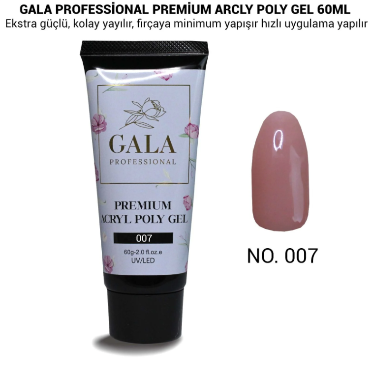 No: 07 Arcly Akril Poly Jel 60 ml Gala Premium