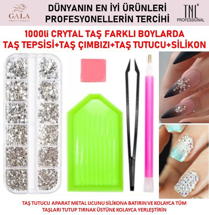 TAŞ TUTUCU SET + 1000 Lİ CRYSTAL TAŞ