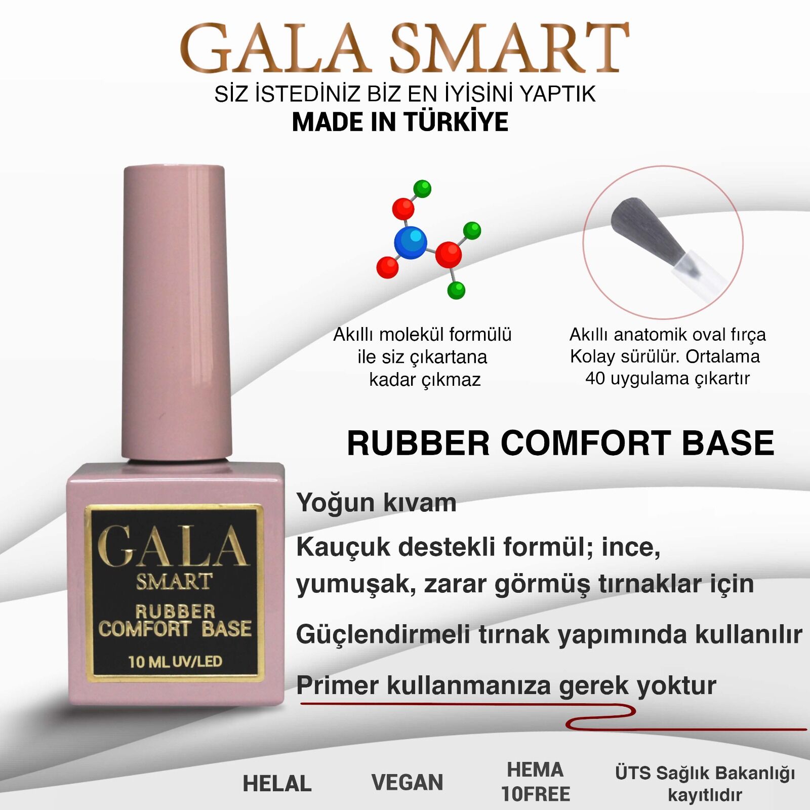 RUBBER COMFORT BASE 10 ML GALA SMART