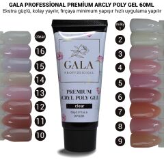 Şeffaf Clear Arcly Akril Poly Jel 60 ml Gala Premium
