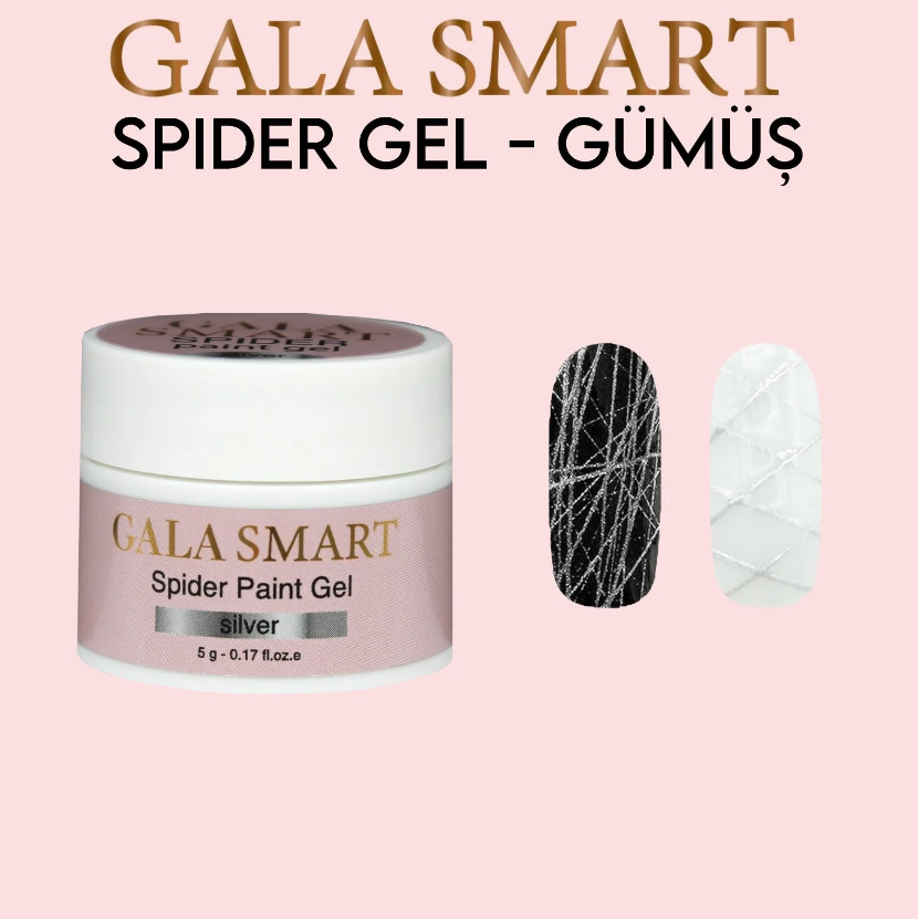 Gümüş Gri Silver Spider Jel Örümcek Ağı