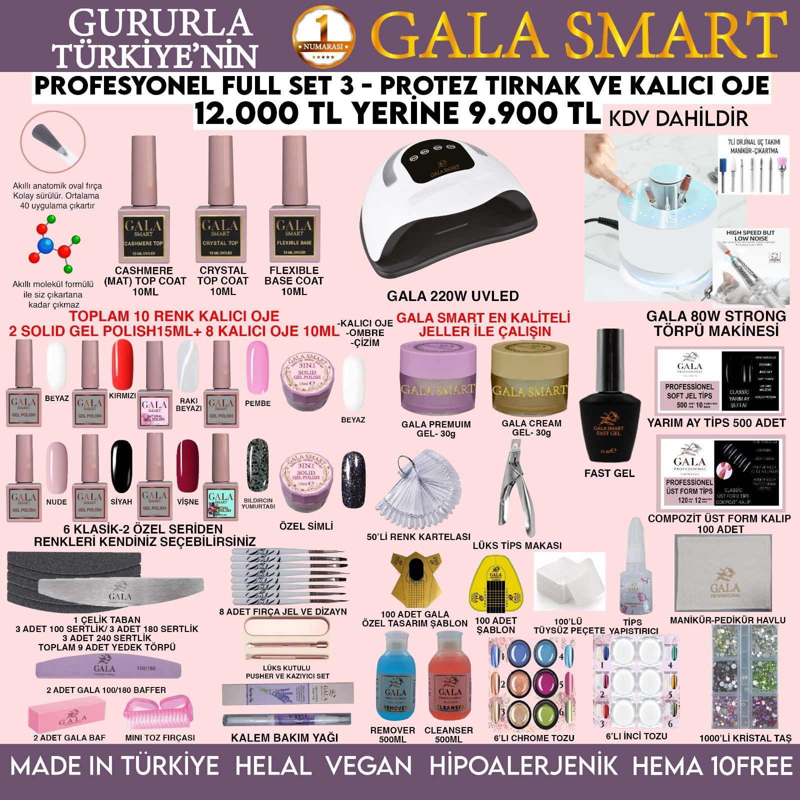 GALA SMART PROFESYONEL FULL SET 3 GALA 80W