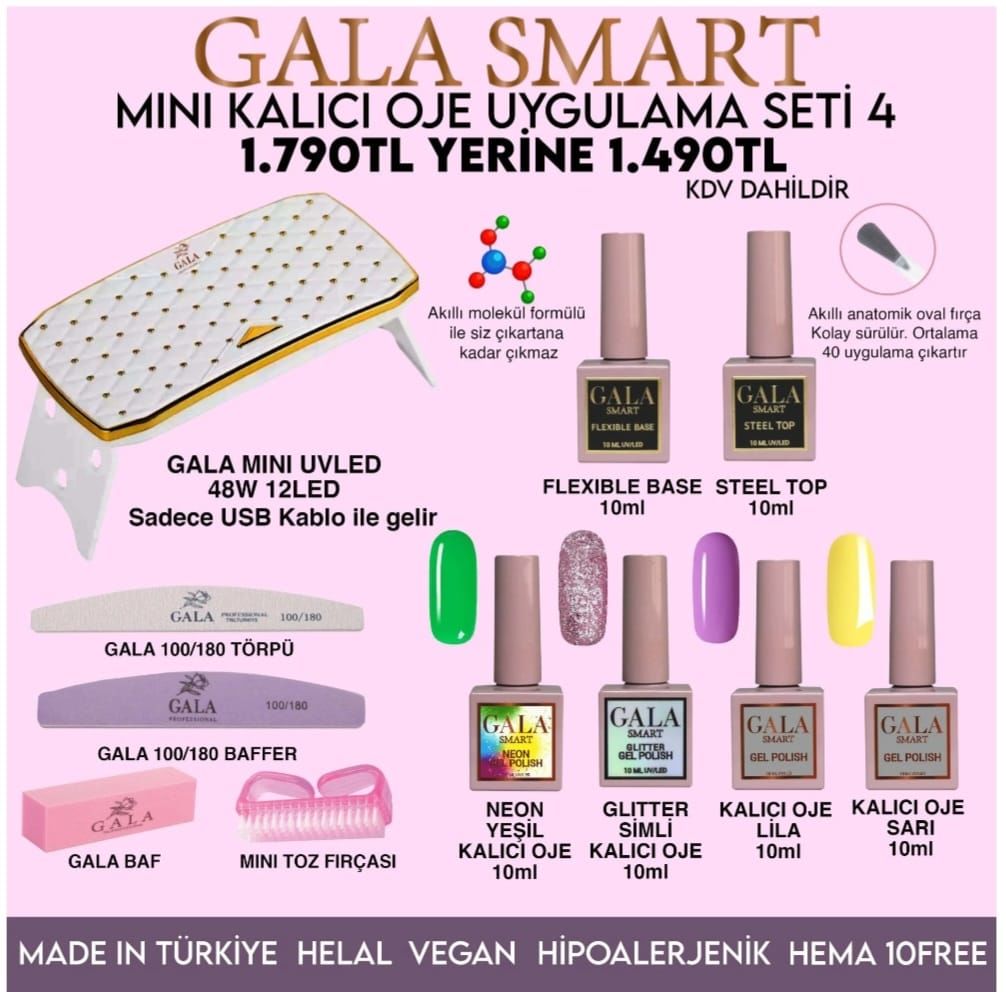 GALA SMART MİNİ KALICI OJE UYGULAMA SETİ 4
