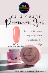 Gala Smart Protez Tırnak Jeli No: 06 Kamufle Pembe Orta Akışkan Kıvam 30 Gr Jel Tırnak Güçlendirme