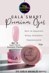 Gala Smart Protez Tırnak Jeli No: 10 Hafif Simli Dumanlı Pembe Orta Akışkan Kıvam 50 Gr Jel Tırnak Güçlendirme