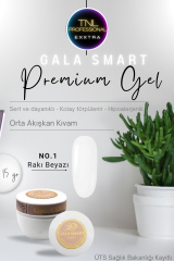 Gala Smart Protez Tırnak Jeli No:01 Rakı Beyazı Orta Akışkan Kıvam 15 Gr Jel Tırnak Güçlendirme